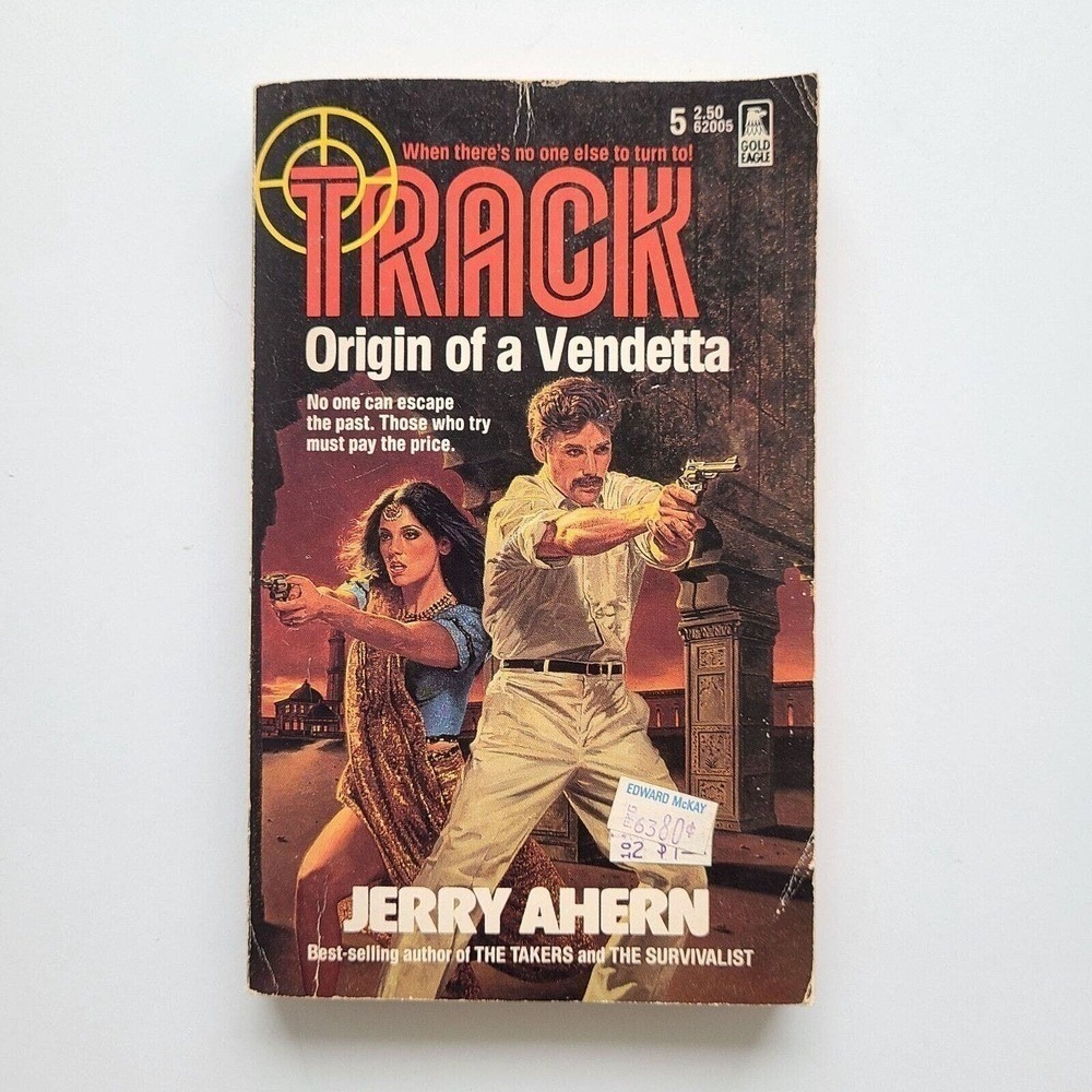 Vintage Book Track 5 Origin of Vendetta Jerry Ahern MMPB Gold Eagle 1985 1st ed